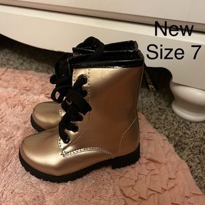 Rose gold boots